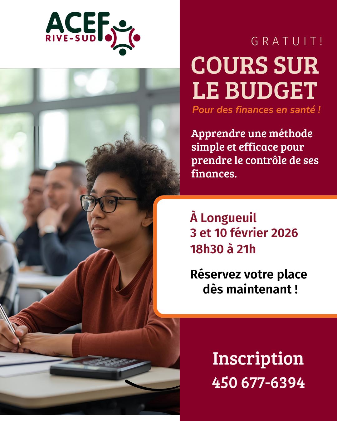 Affiche Cours sur le budget