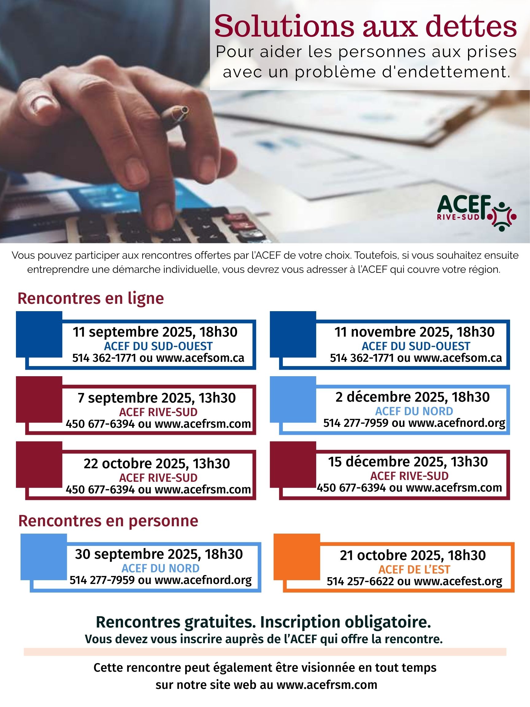Affiche Solutions aux dettes