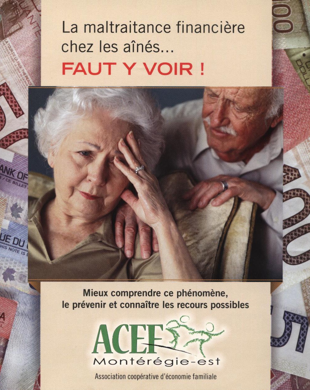 Page couverture : Maltraitance financière chez les aînés