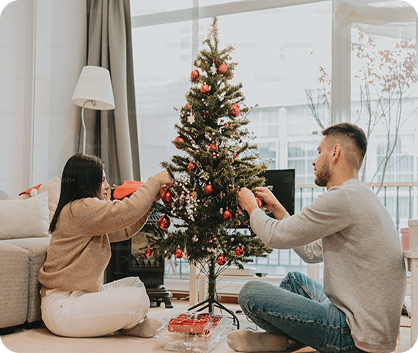 noel autrement sapin couple